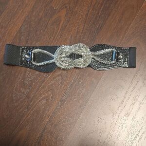 Elegant Black and Silver Women's Belt